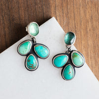 Kyanite & Carico Lake Turquoise Earrings