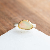 Size 6.5 | Ethiopian Opal 18k Gold Ring