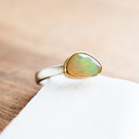 Size 6.5 | Ethiopian Opal 18k Gold Ring