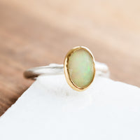 Size 7.5 | Ethiopian Opal 18k Gold Ring