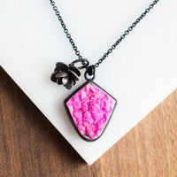 Cobalto Calcite Succulent Charm Necklace