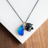 Australian Opal Succulent Charm Necklace