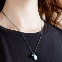 Lavender Turquoise Succulent Charm Necklace
