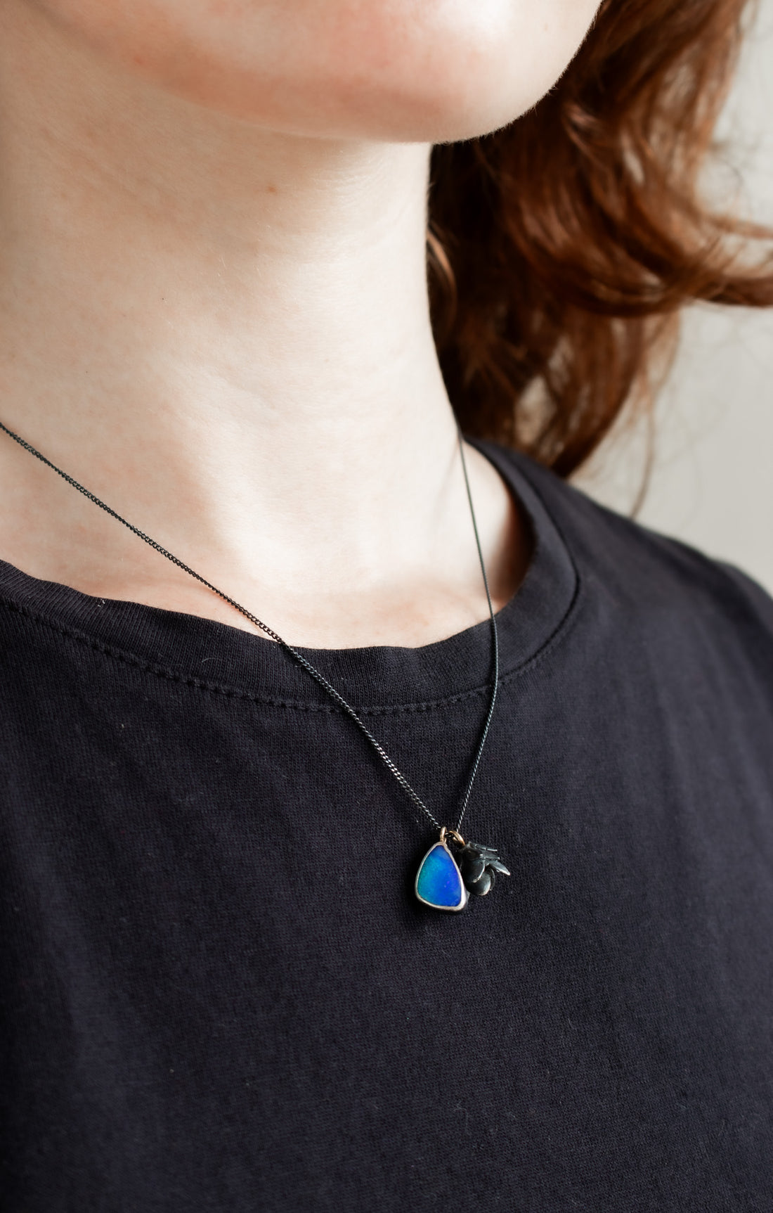 Australian Opal Succulent Charm Necklace