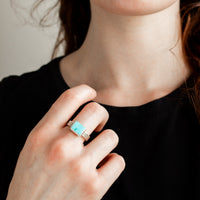 Size 9 | Royston Turquoise Rectangle Ring