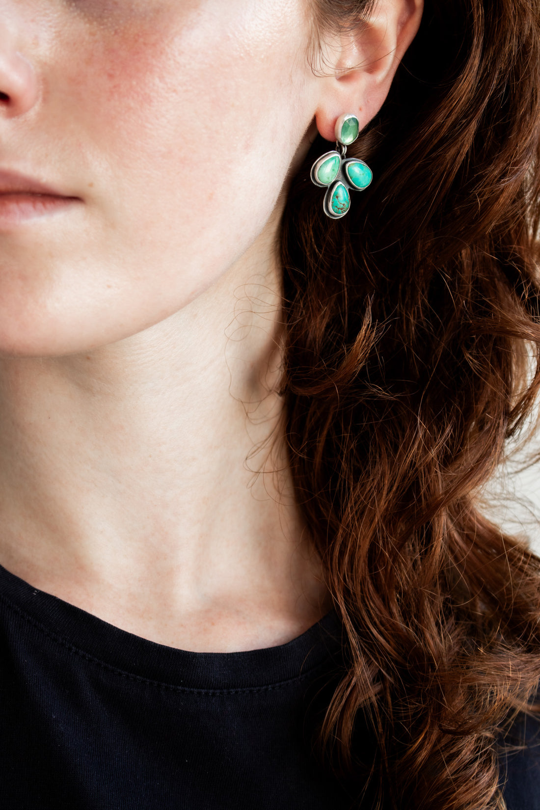 Kyanite & Carico Lake Turquoise Earrings