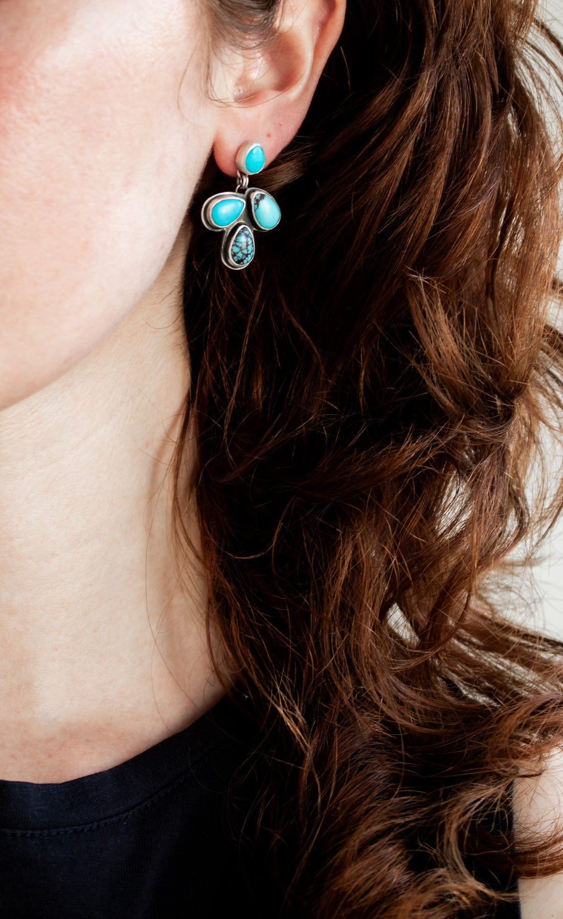 Egyptian Turquoise Dangle Earrings