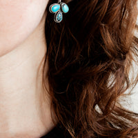 Egyptian Turquoise Dangle Earrings
