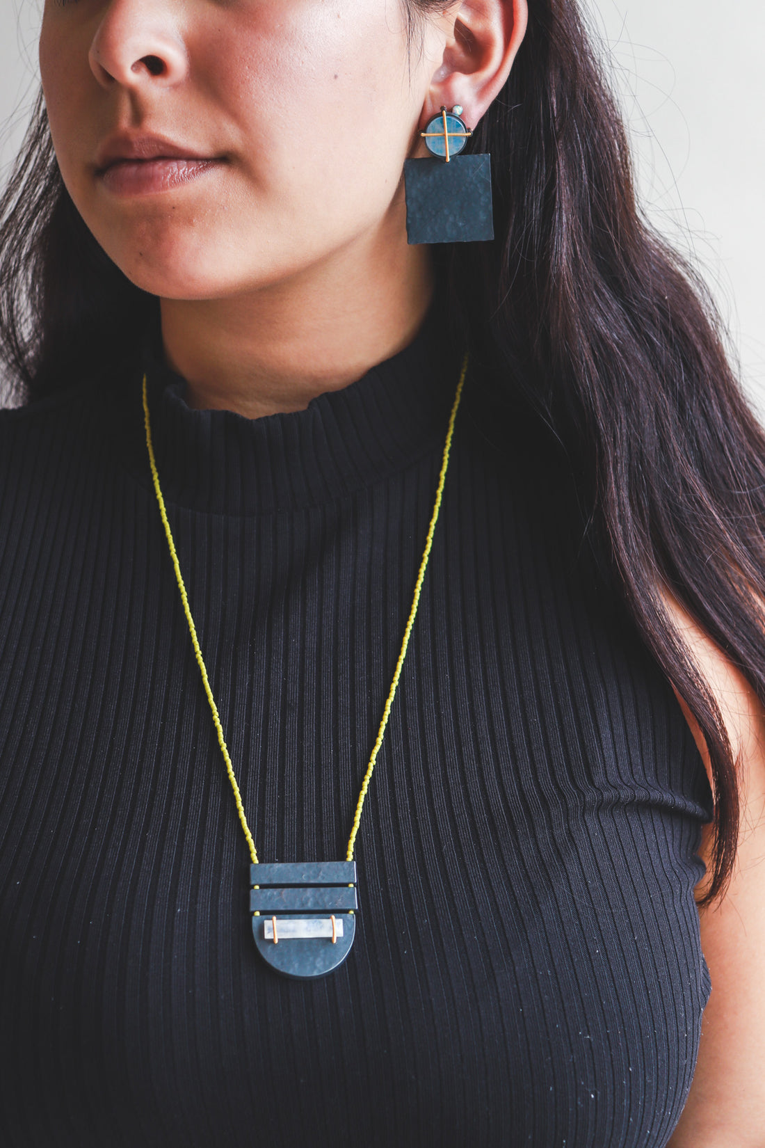 Moonstone & Neon Stacked Necklace
