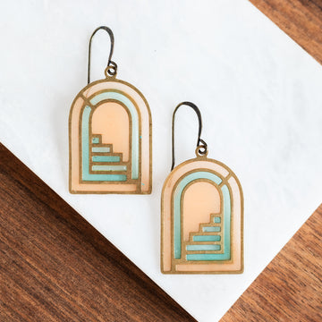 Archway Stained Glass Earrings