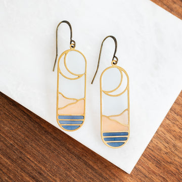 Horizon Stained Glass Earrings