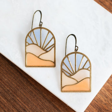 Landscapes Stained Glass Earrings