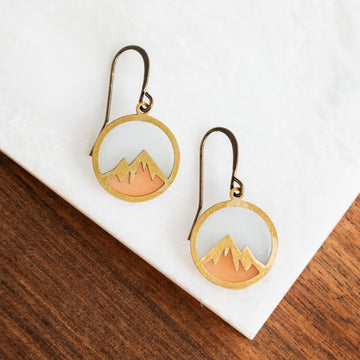 Mini Peaks Stained Glass Earrings