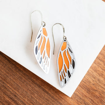 Monarch Stained Glass Earrings