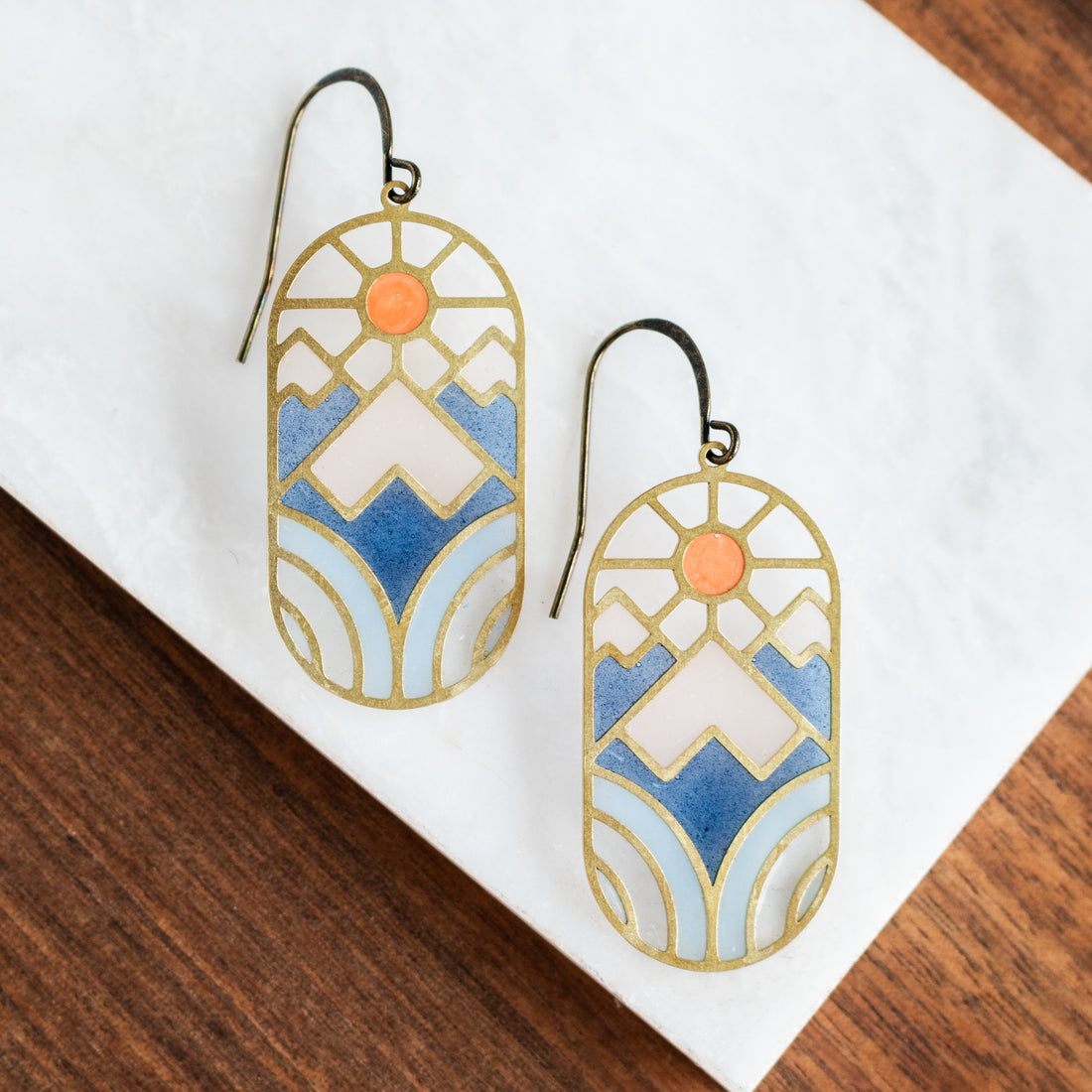 Solstice Stained Glass Earrings