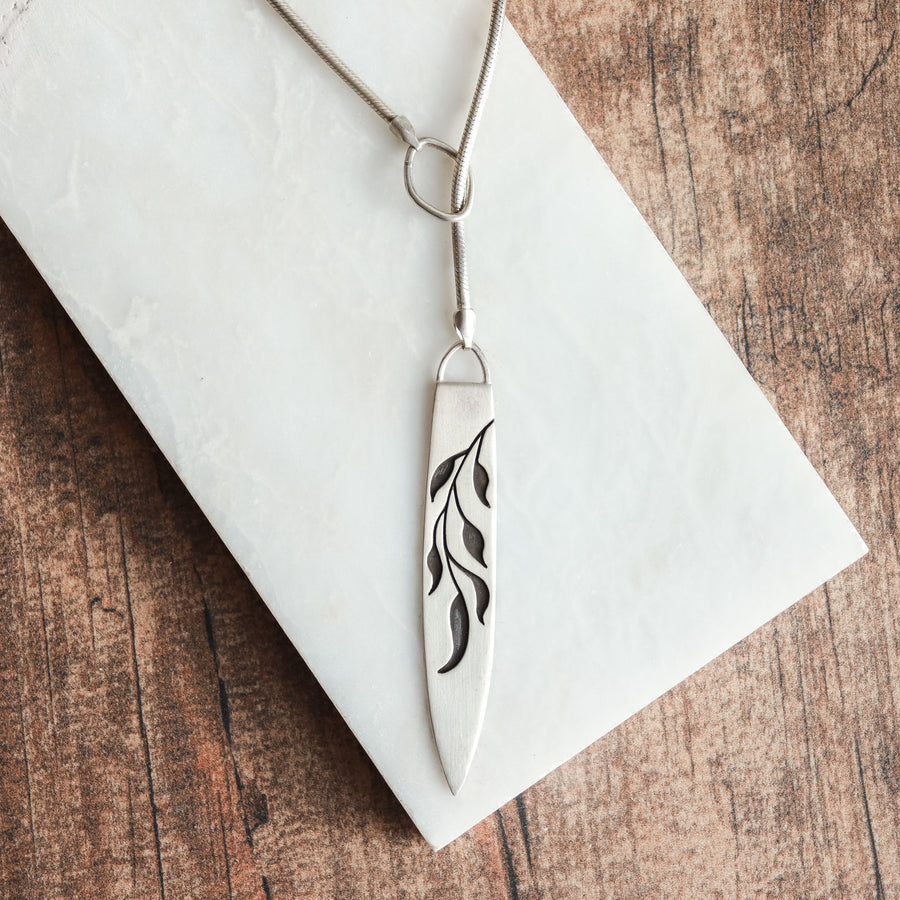 Botanical Surfboard Lariat Necklace