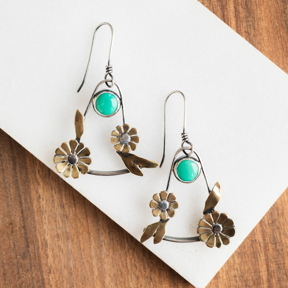 Sonoran Turquoise Bloom Swing Earrings