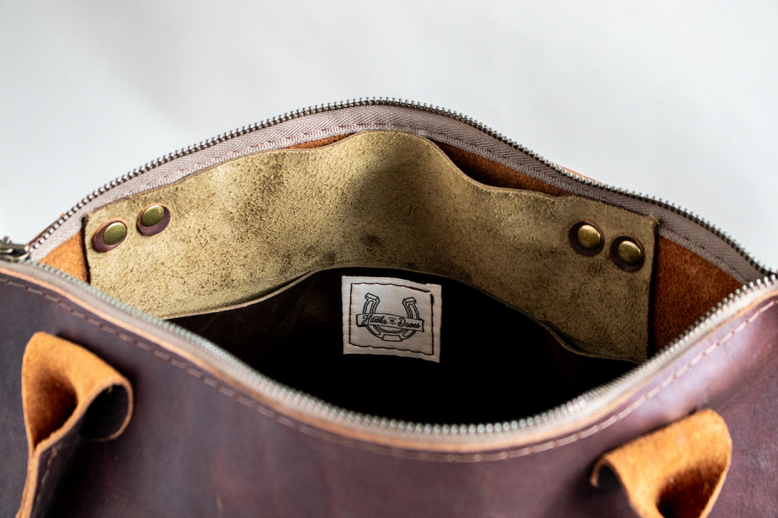 Porter Short Leather Tote | Brown