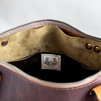 Porter Short Leather Tote | Brown