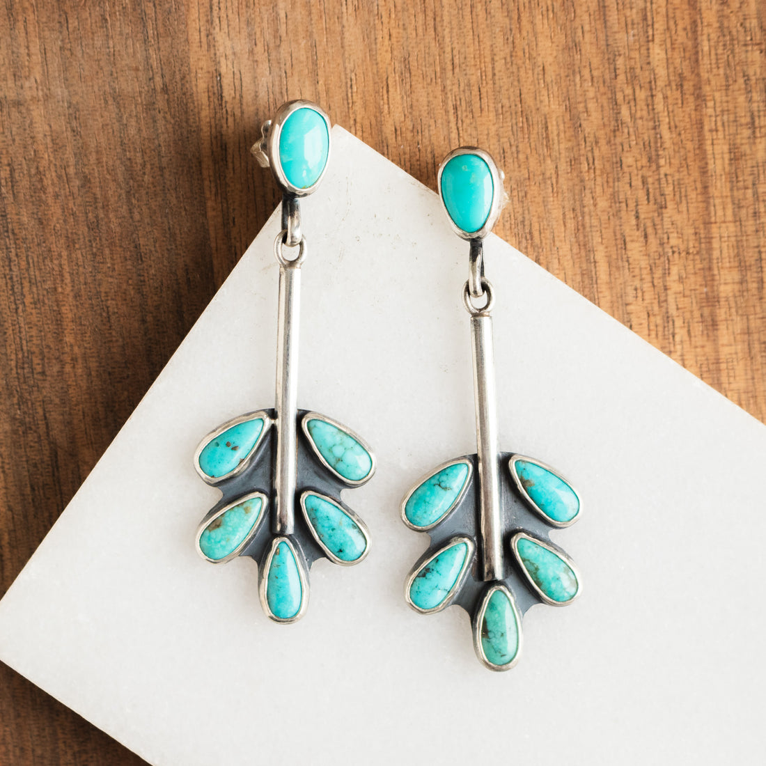 Turquoise Drip Splash! Earrings