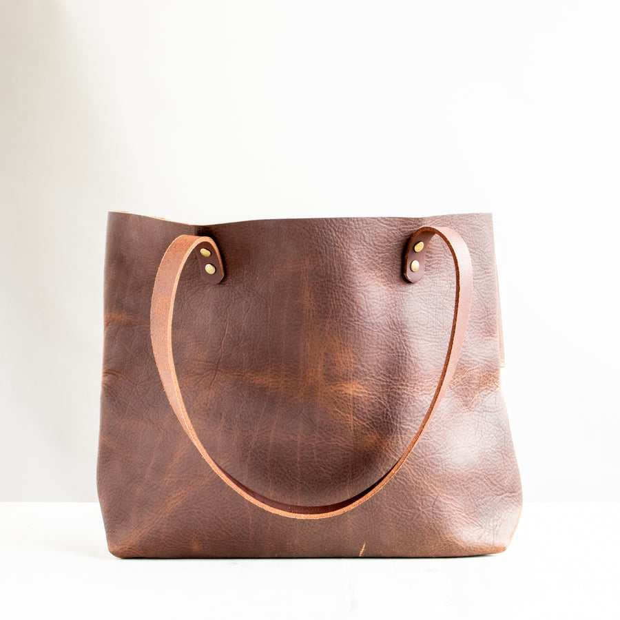 Leather Wool Short Tote | Journey West