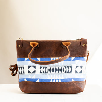 Loretta Leather Wool Purse | Blue Trailhead