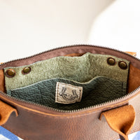 Loretta Leather Wool Purse | Blue Trailhead