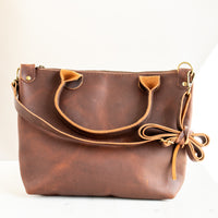 Loretta Leather Wool Purse | Blue Trailhead