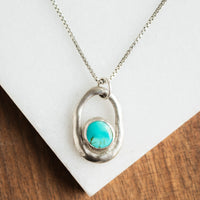 Sonoran Turquoise & Recycled Silver Necklace