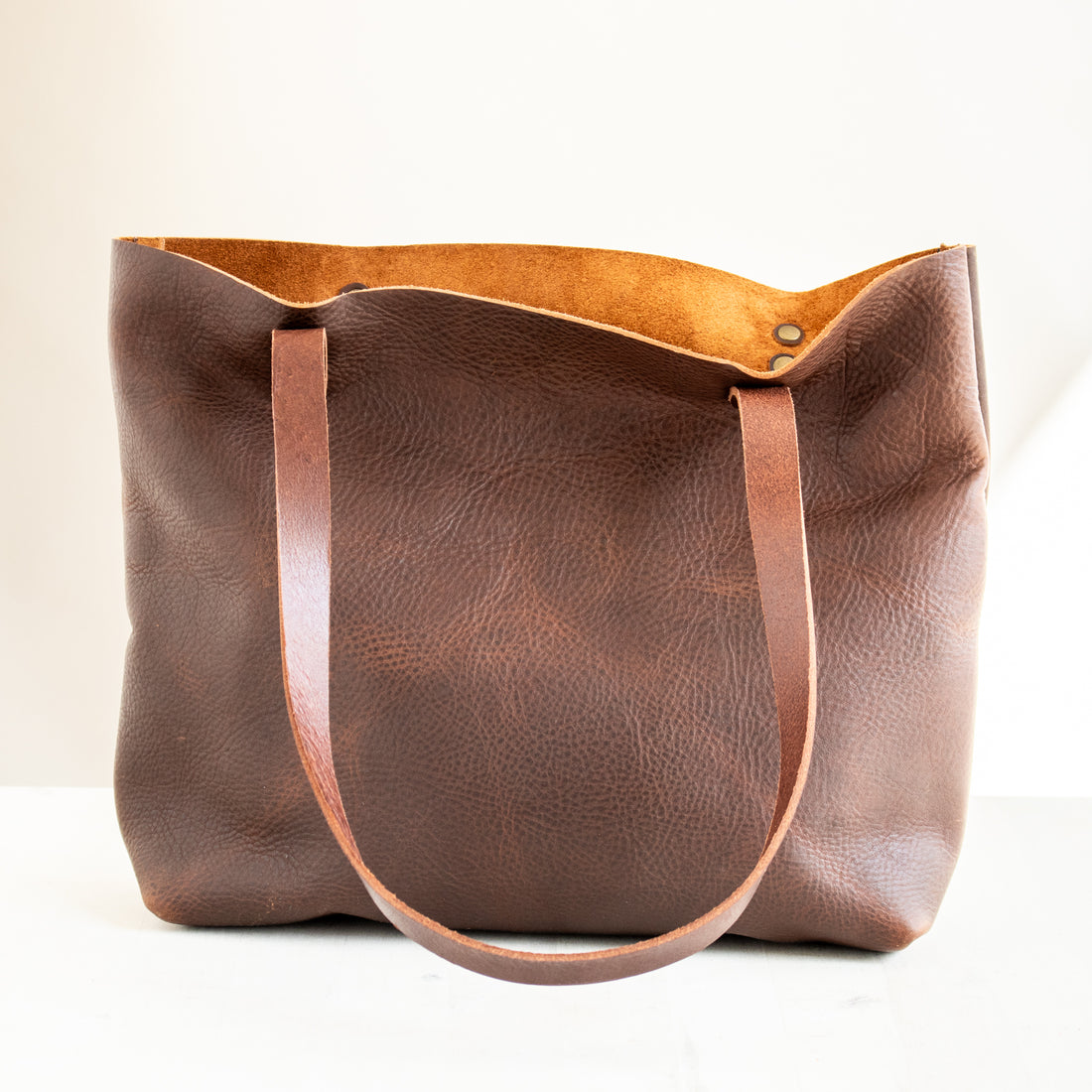 Leather Wool Short Tote | Grey Arroyo
