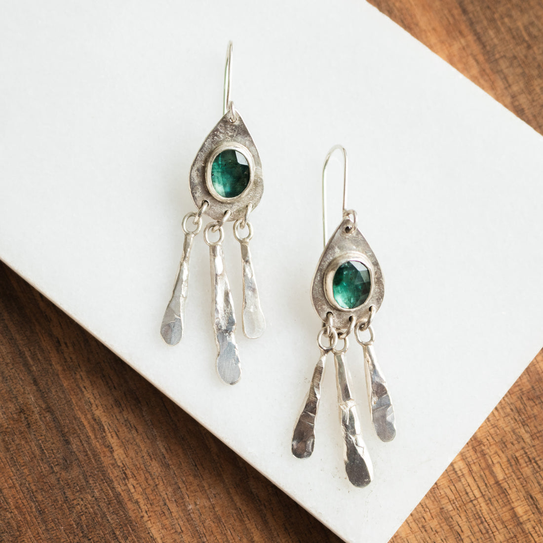 Kyanite Icicle Drip Small Earrings