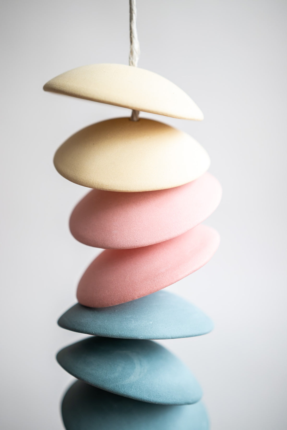 Yellow & Pink Ceramic Chimes | 10 Discs