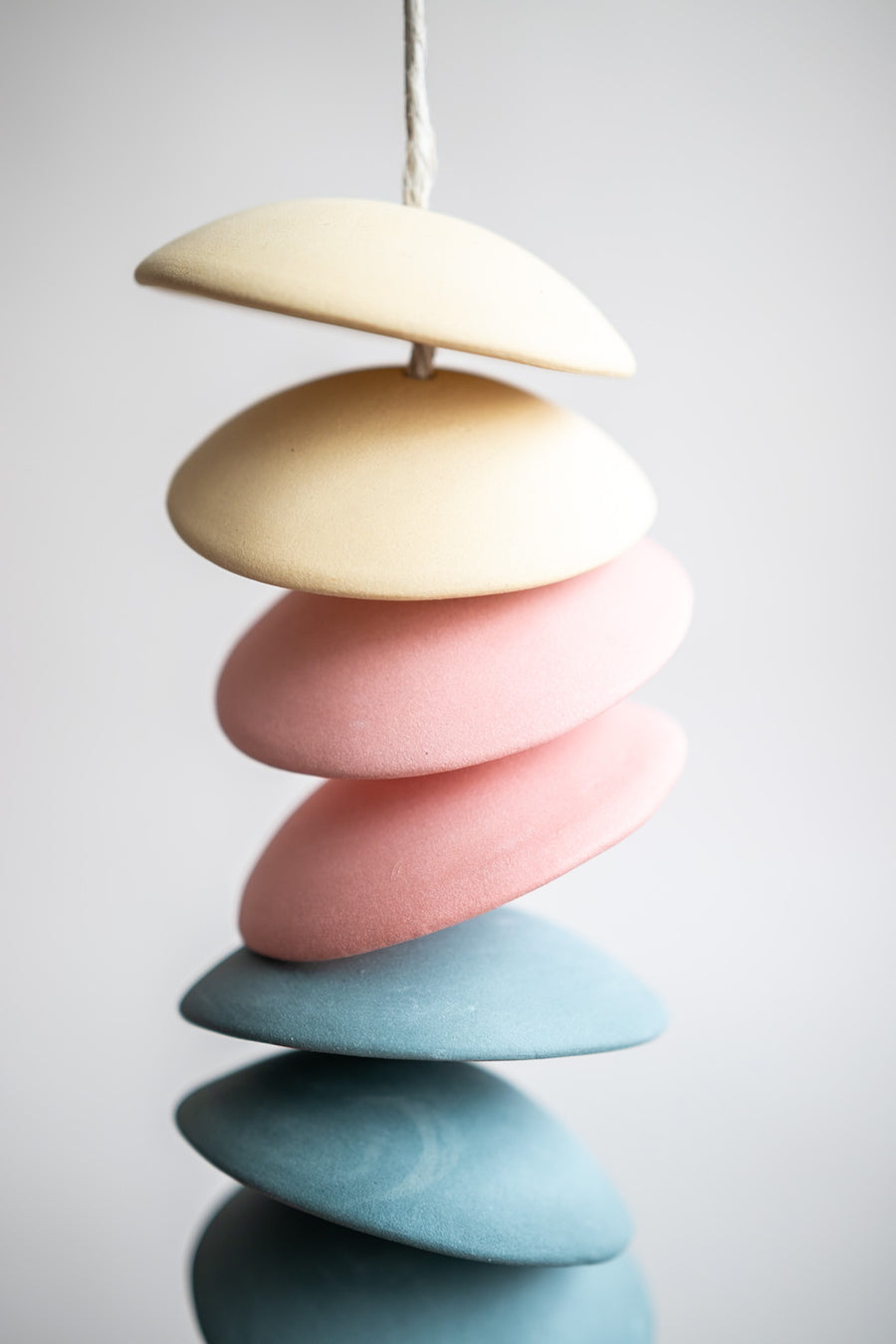 Yellow & Pink Ceramic Chimes | 10 Discs