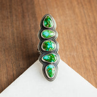 Size 7.5 | Sonoran Gold Turquoise 5 Stone Ring