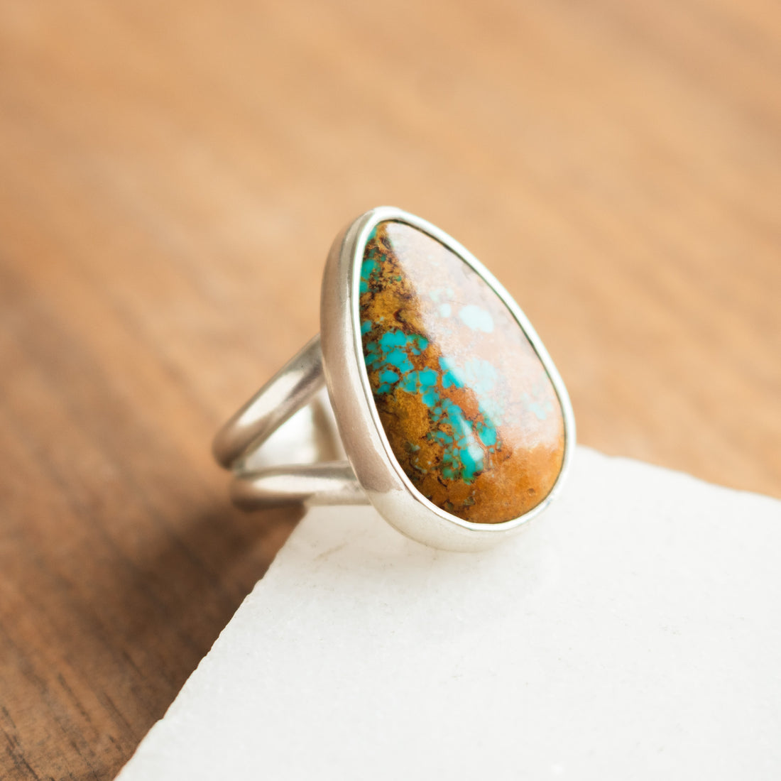 Size 8.25 | Royston Turquoise Teardrop Ring