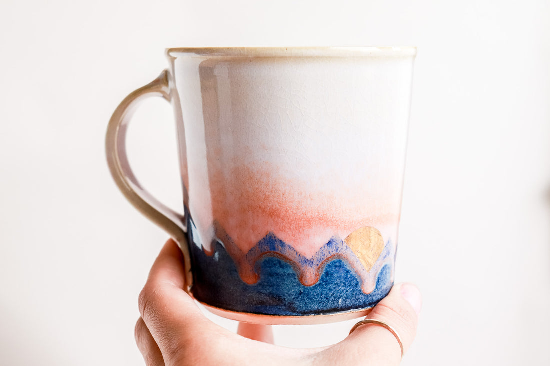 Mountain Sunset & Moon Mug
