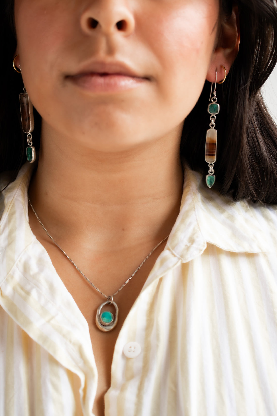 Sonoran Turquoise & Recycled Silver Necklace
