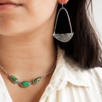 Rustic Silver Sail Earrings