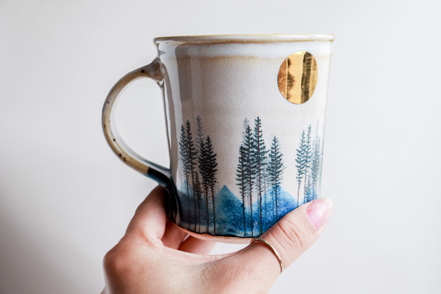 Mountain Tree Line Mug