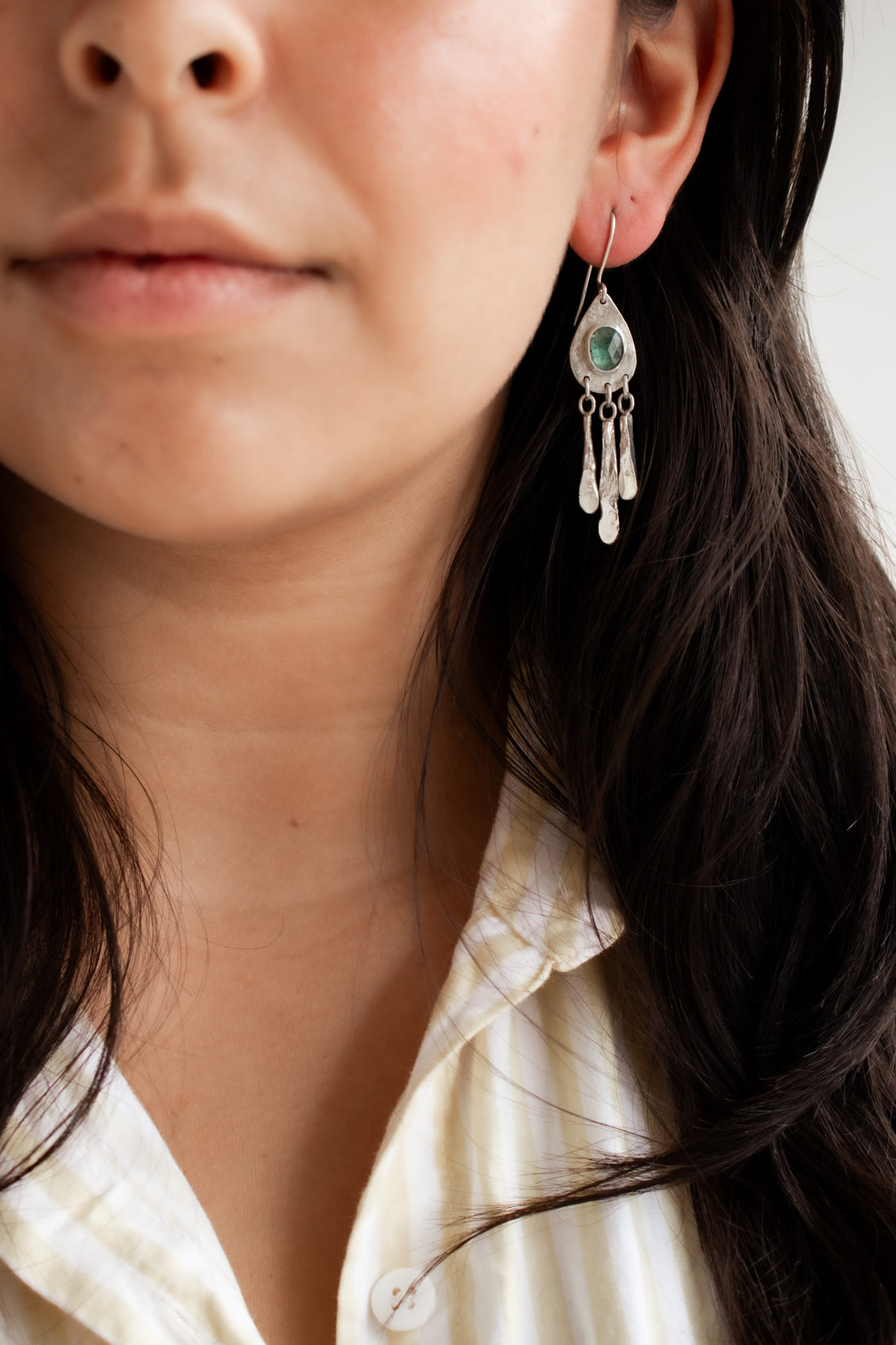 Kyanite Icicle Drip Small Earrings
