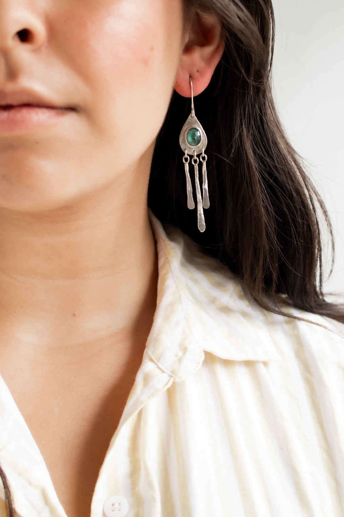 Kyanite Icicle Drip Earrings