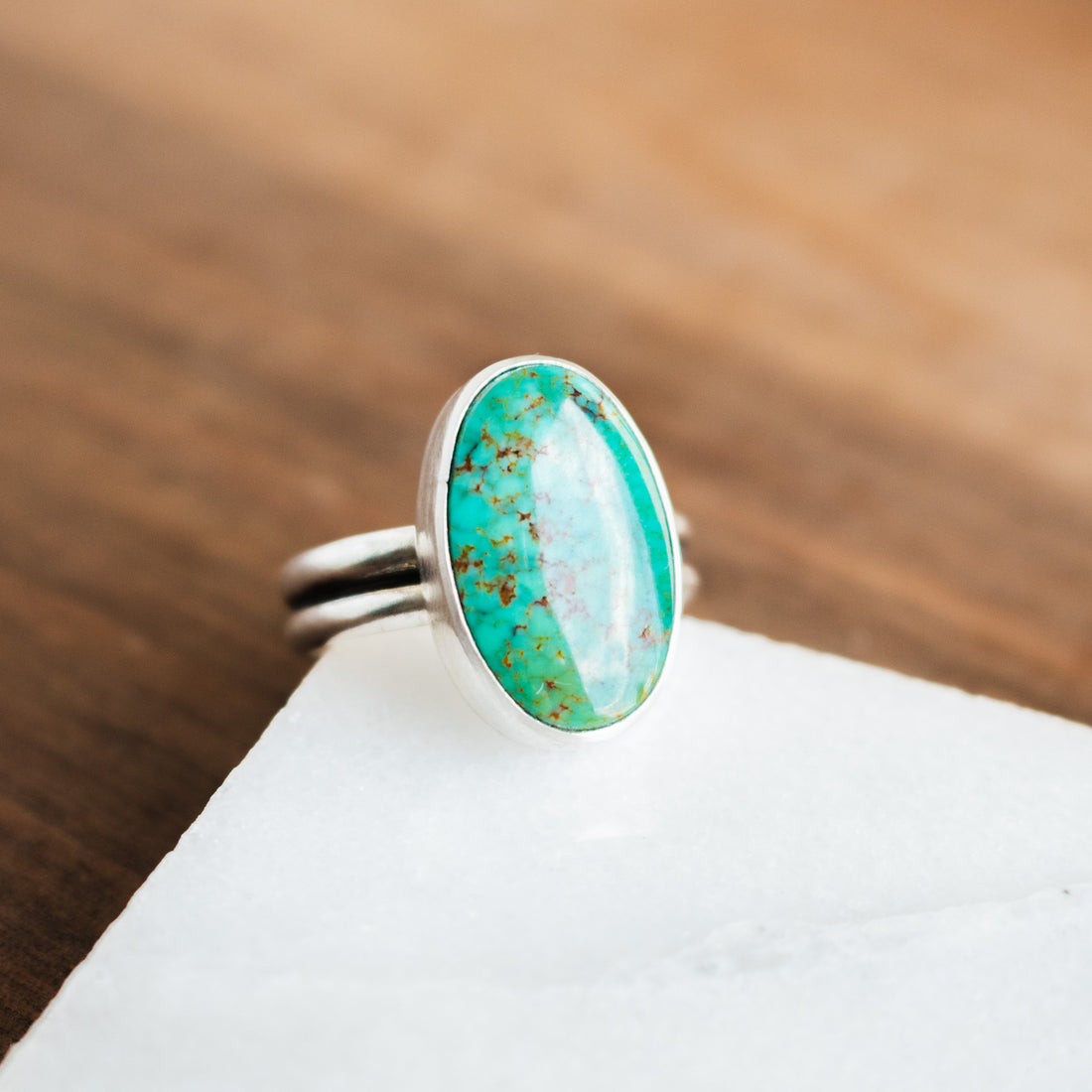 Size 10.25 | Evans Turquoise Oval Ring