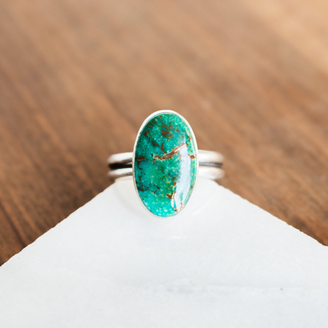 Size 10.75 | Evans Turquoise Oval Ring