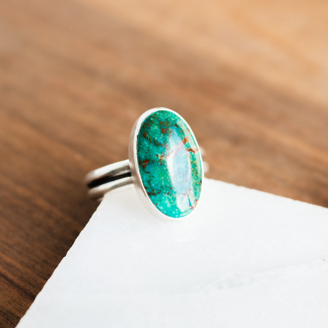 Size 10.75 | Evans Turquoise Oval Ring