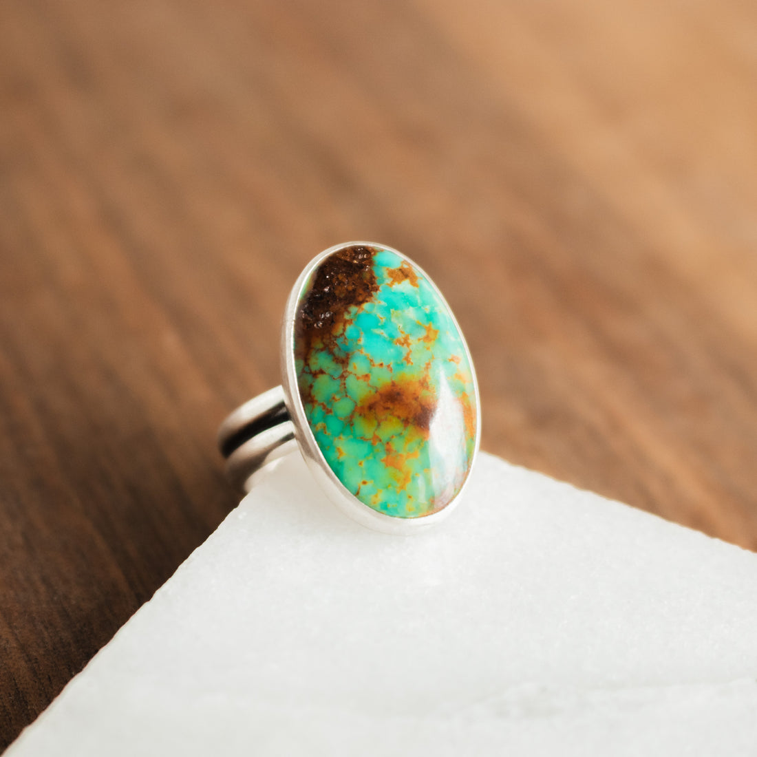 Size 7.75 | Evans Turquoise Oval Ring