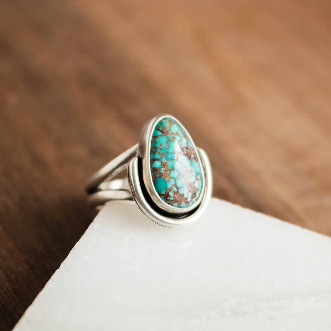 Size 8.5 | Catalina Turquoise Teardrop Ring