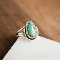 Size 8.5 | Catalina Turquoise Teardrop Ring