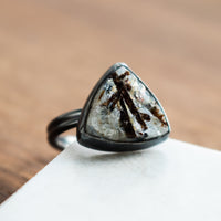 Size 7 | Astrophyllite Triangle Ring
