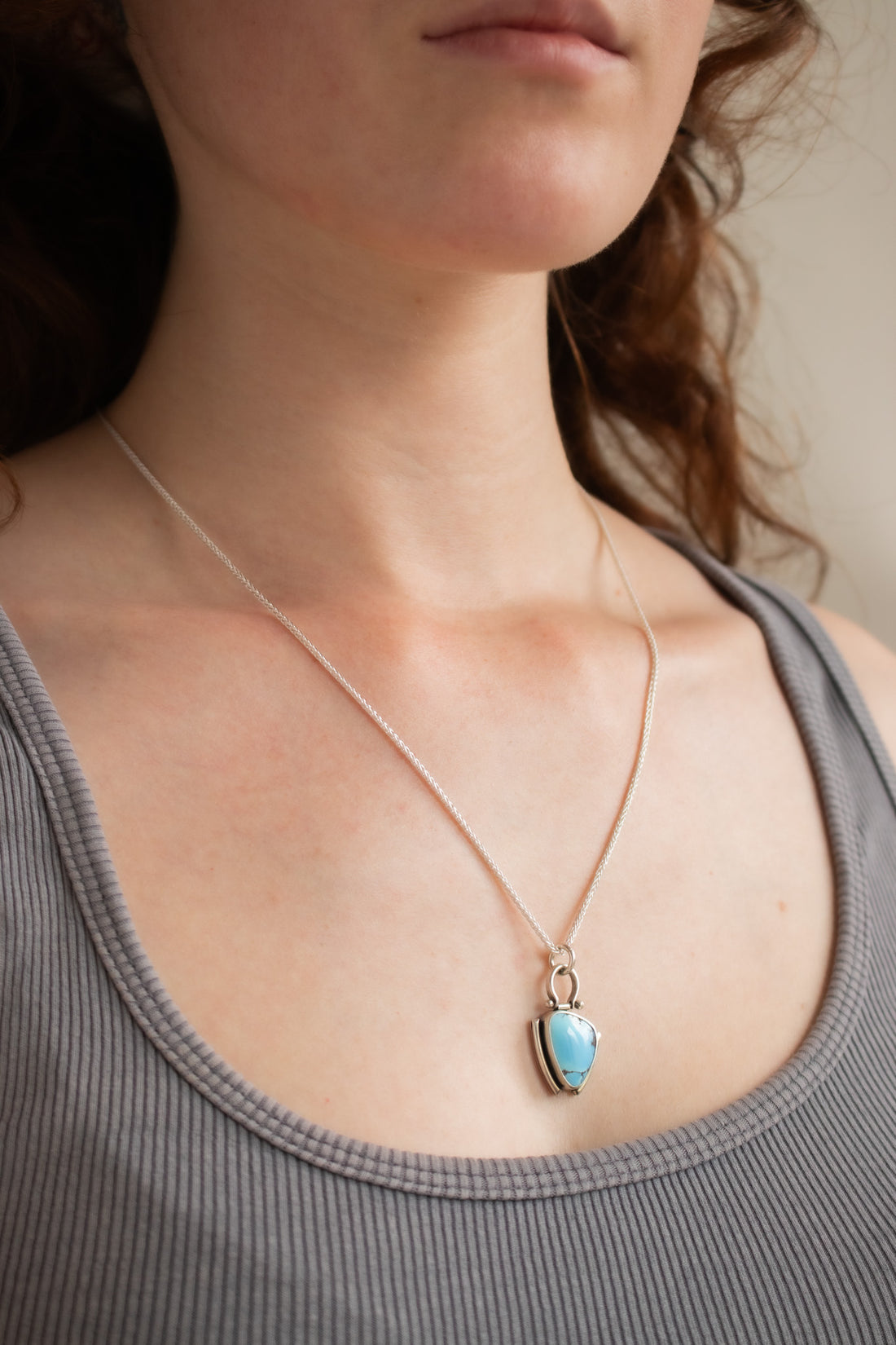 Golden Hills Turquoise Triangle Necklace