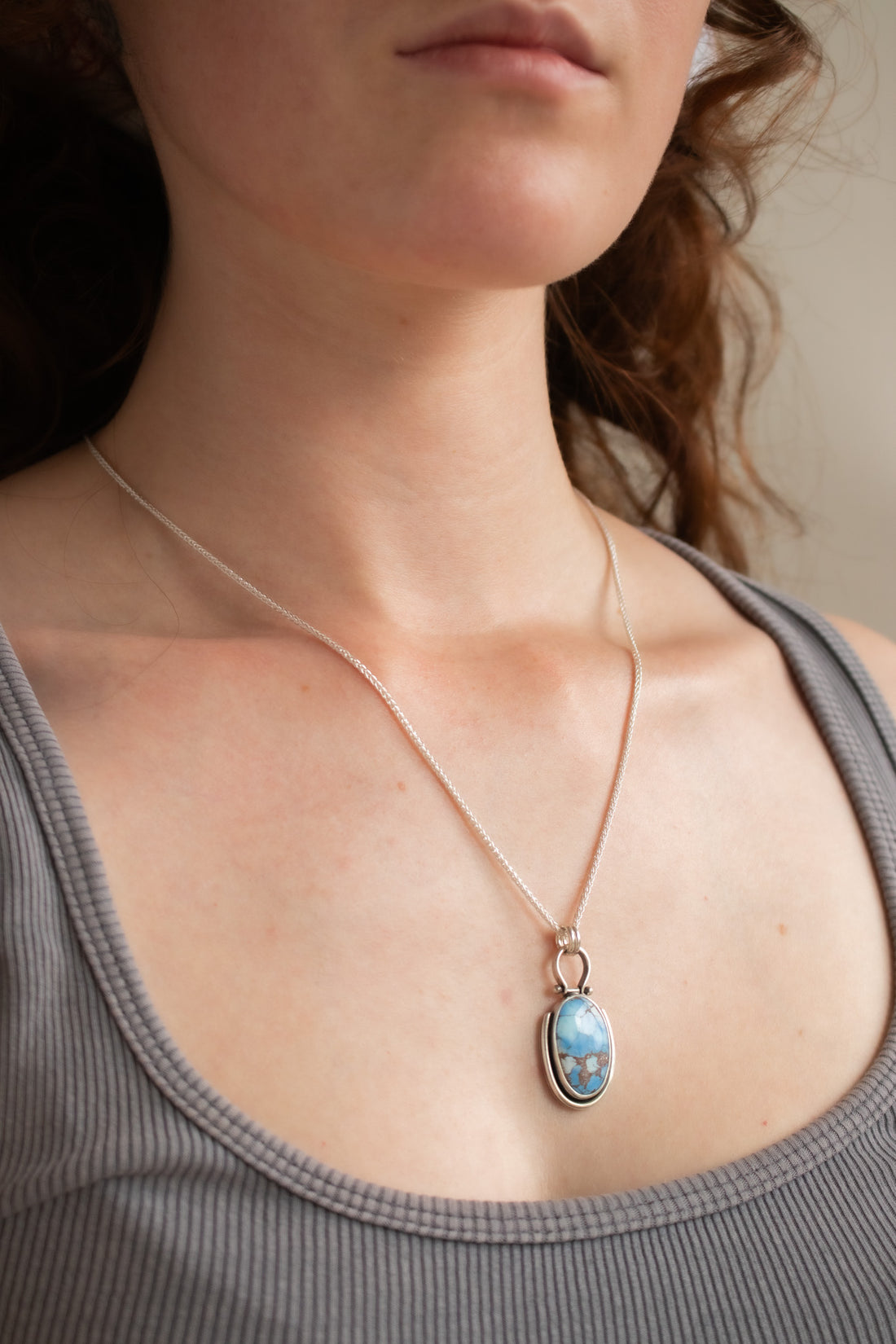 Golden Hills Turquoise Oval Necklace